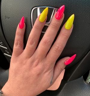 Pink & Yellow Pointed
